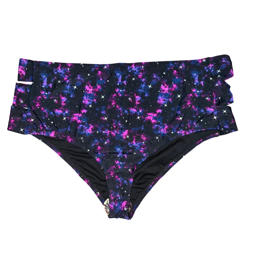 Hot Topic Women's Plus Size Galaxy Pink Wrap Swim Bottom Size 5 5X New